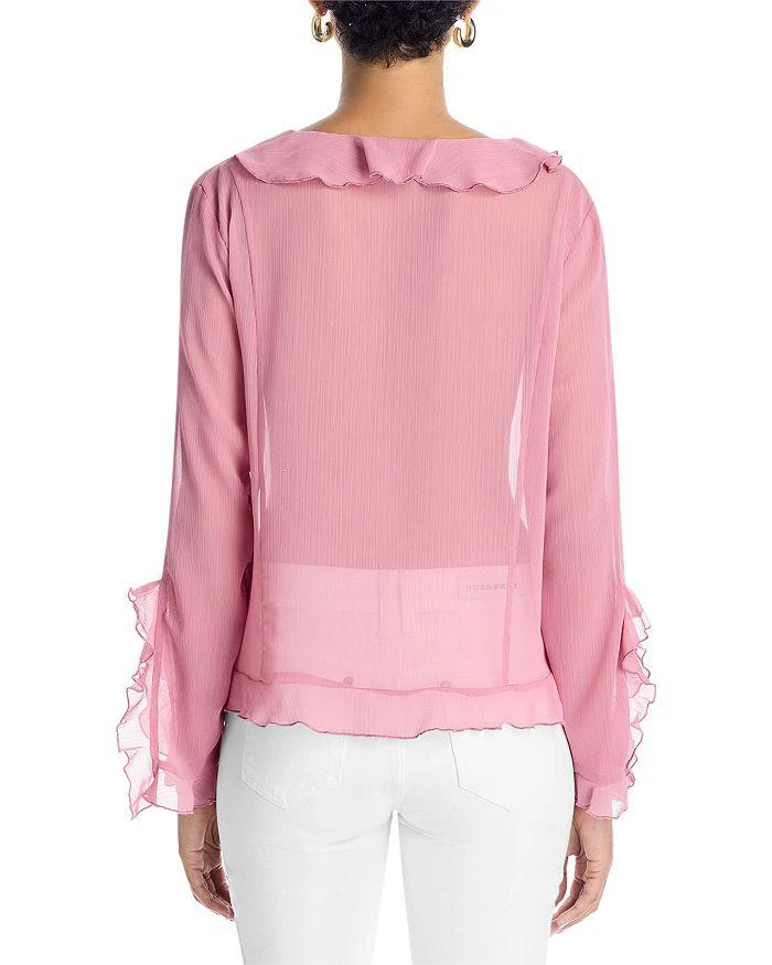 Lucy Paris V Neck Ruffle Top 3