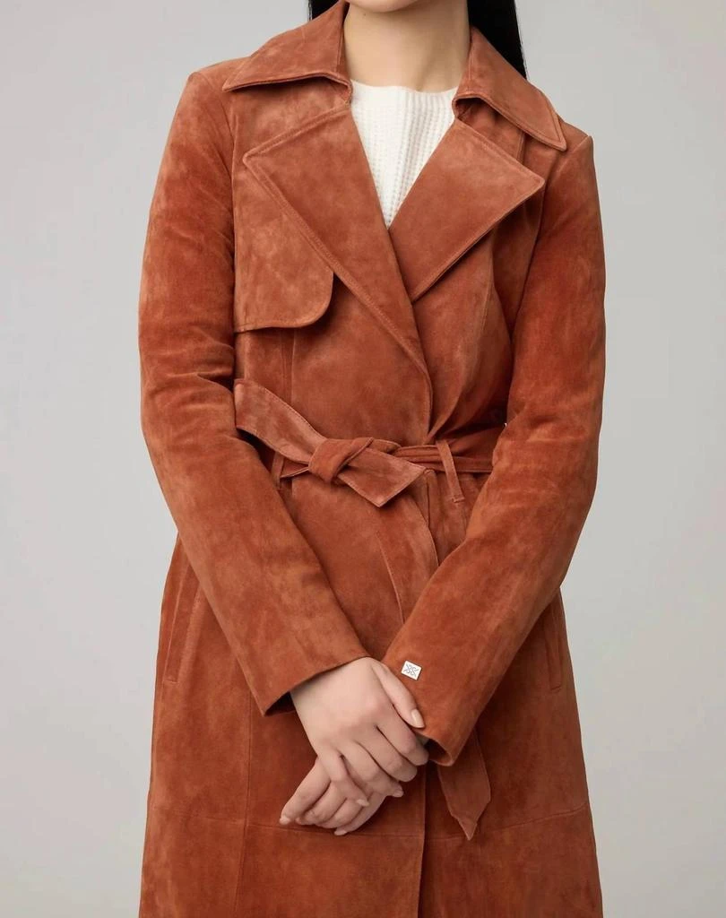 SOIA&KYO Soia&Kyo - Alexis-n Slim-fit Suede Trench Coat 4