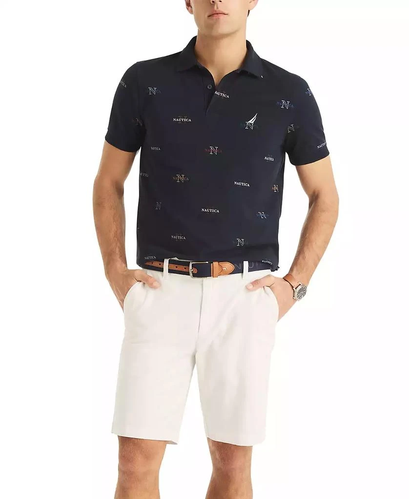 Nautica Men's Classic-Fit Logo-Print Performance Polo Shirt 4