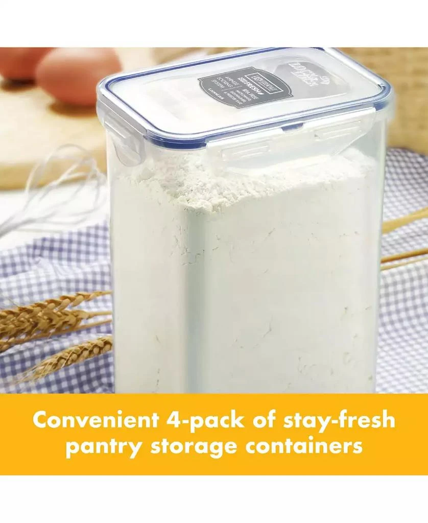 Lock & Lock Easy Essentials 7.6-Cup Rectangular Food Storage Container, Set of 4 7