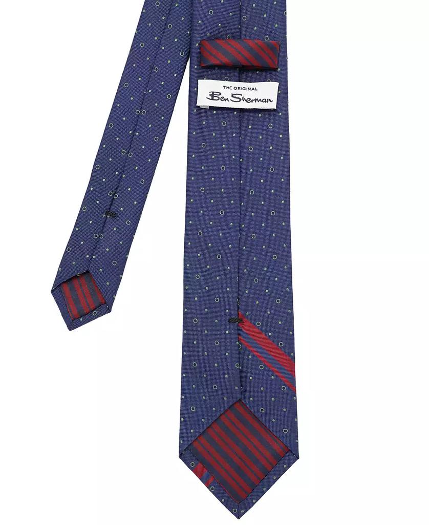 Ben Sherman Men's Dot Stripe Silk Tie