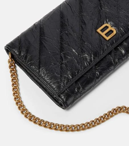 Balenciaga Crush quilted leather wallet on chain 6