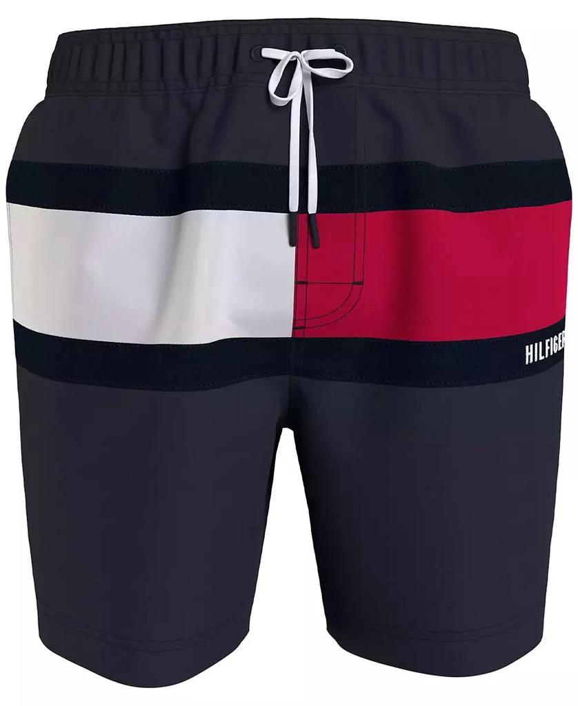 Tommy Hilfiger Men's Big & Tall Signature Flag Swim Trunk 1