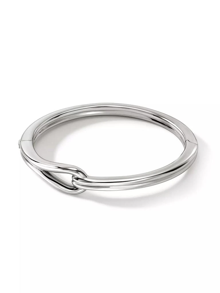 John Hardy Surf Sterling Silver Small Hinged Bangle Bracelet 1