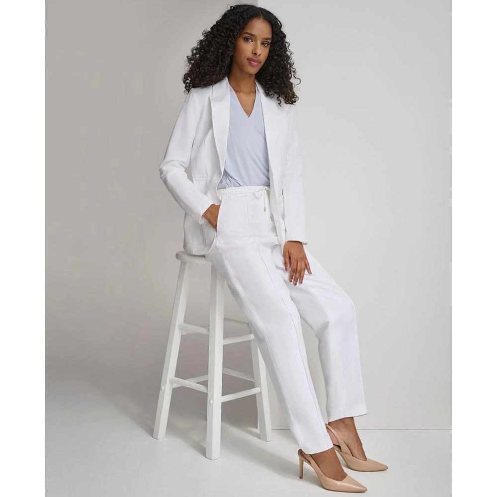 Calvin Klein Women's Peak-Lapel Single-Button Blazer 10