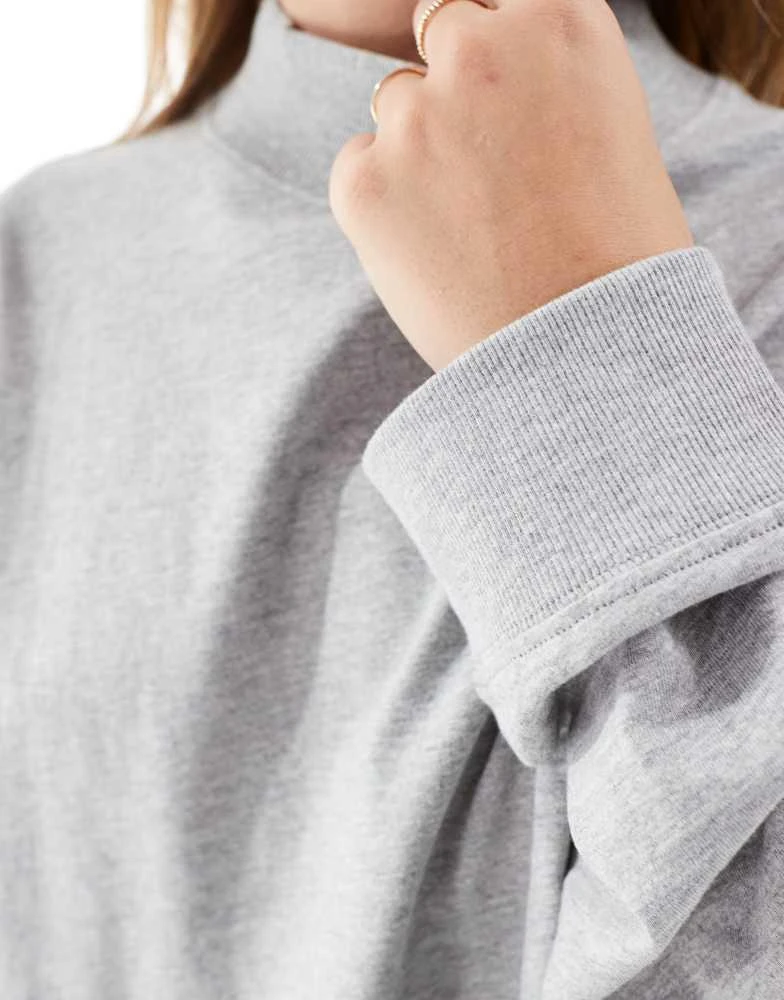 ASOS ASOS DESIGN long sleeve t-shirt with high neck in grey marl 3