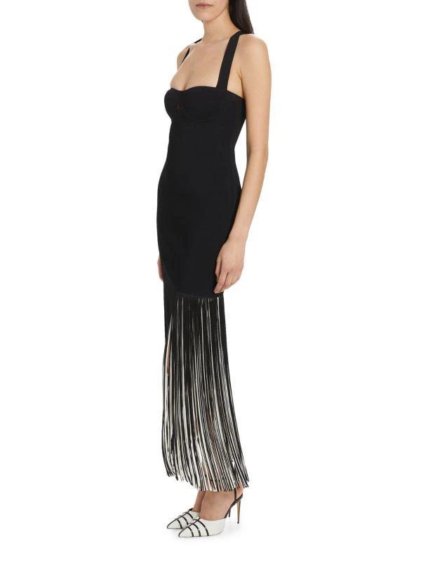 Galvan Mia Fringe Maxi Dress 3