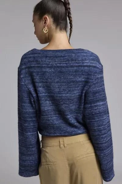 Urban Renewal ReMADE By UO Remnants Space Dye Knit Drippy Sleeve Sweater 3
