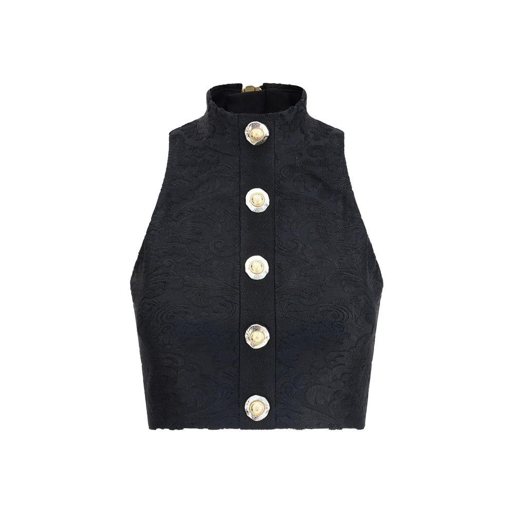 Balmain BUTTONED HLTNK BOUCLETTE BAROQUE Women's TOP