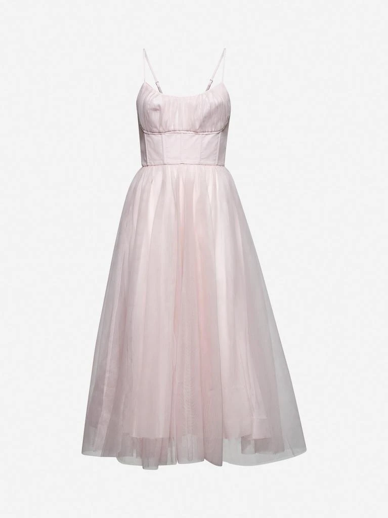 Zimmermann Pale pink tulle midi dress 1