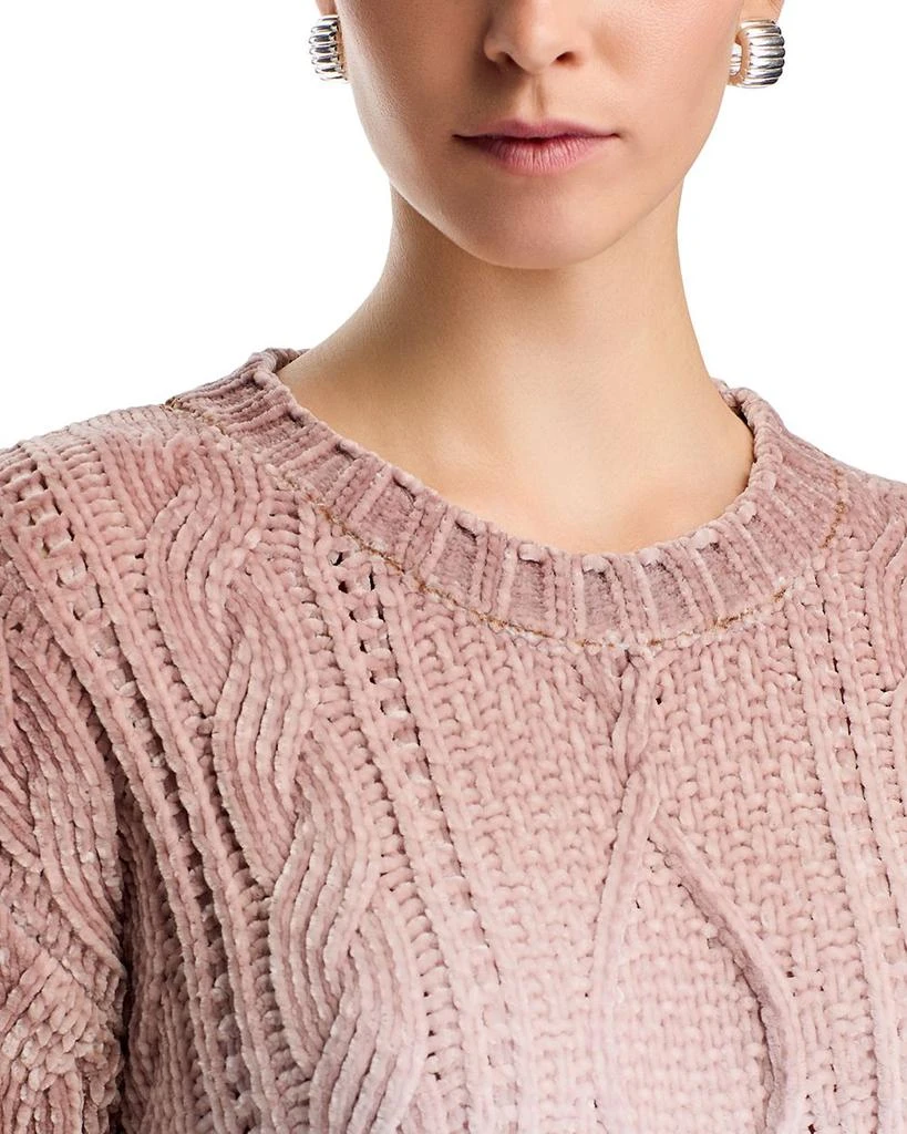 Bella Dahl Chenille Cable Crew Sweater 4