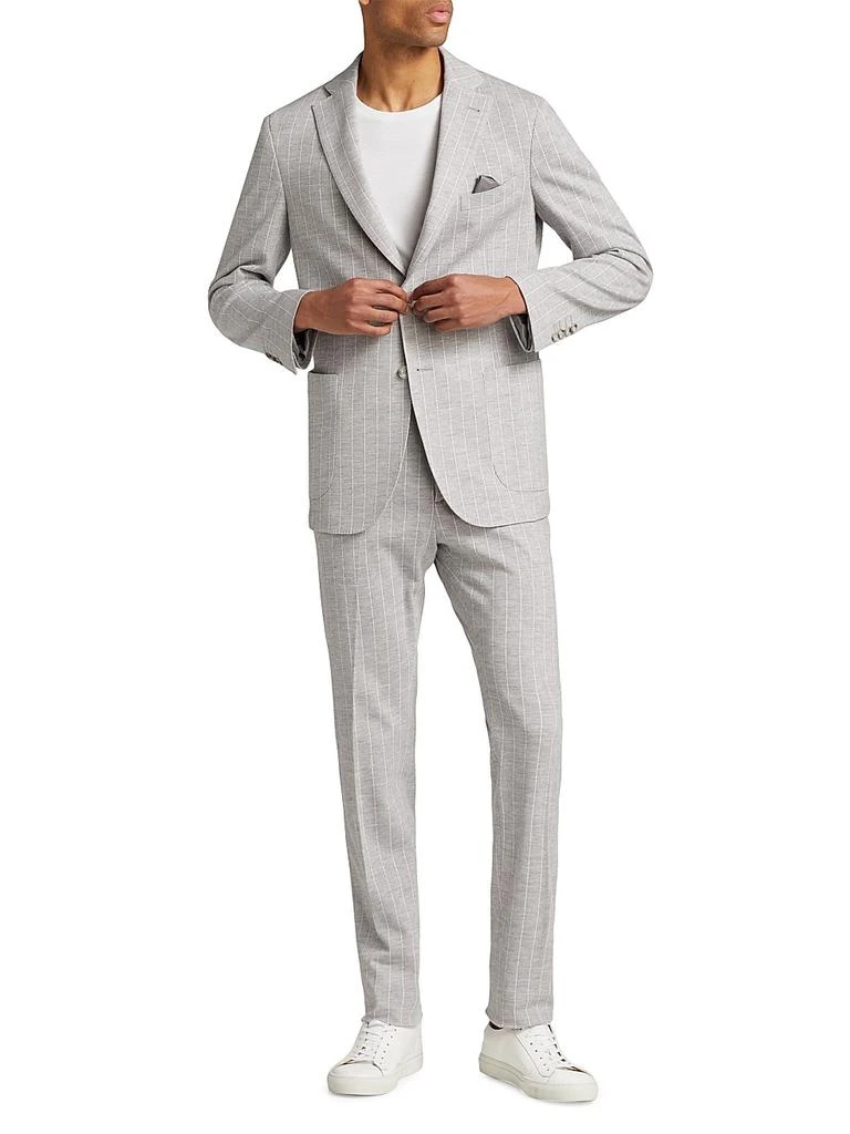 Saks Fifth Avenue COLLECTION Pinstriped Wool-Cotton Suit 2