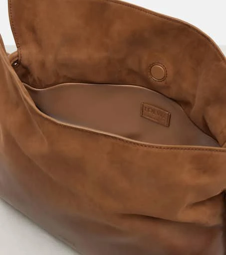 Loewe Flamenco Medium suede clutch 4