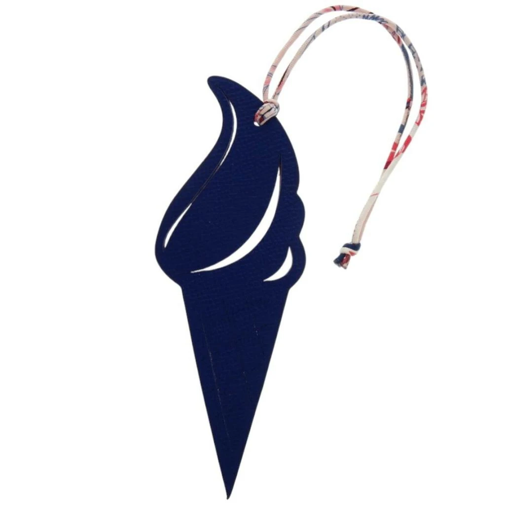 Hermes blue Color Leather Keyring (Pre-Owned) 2