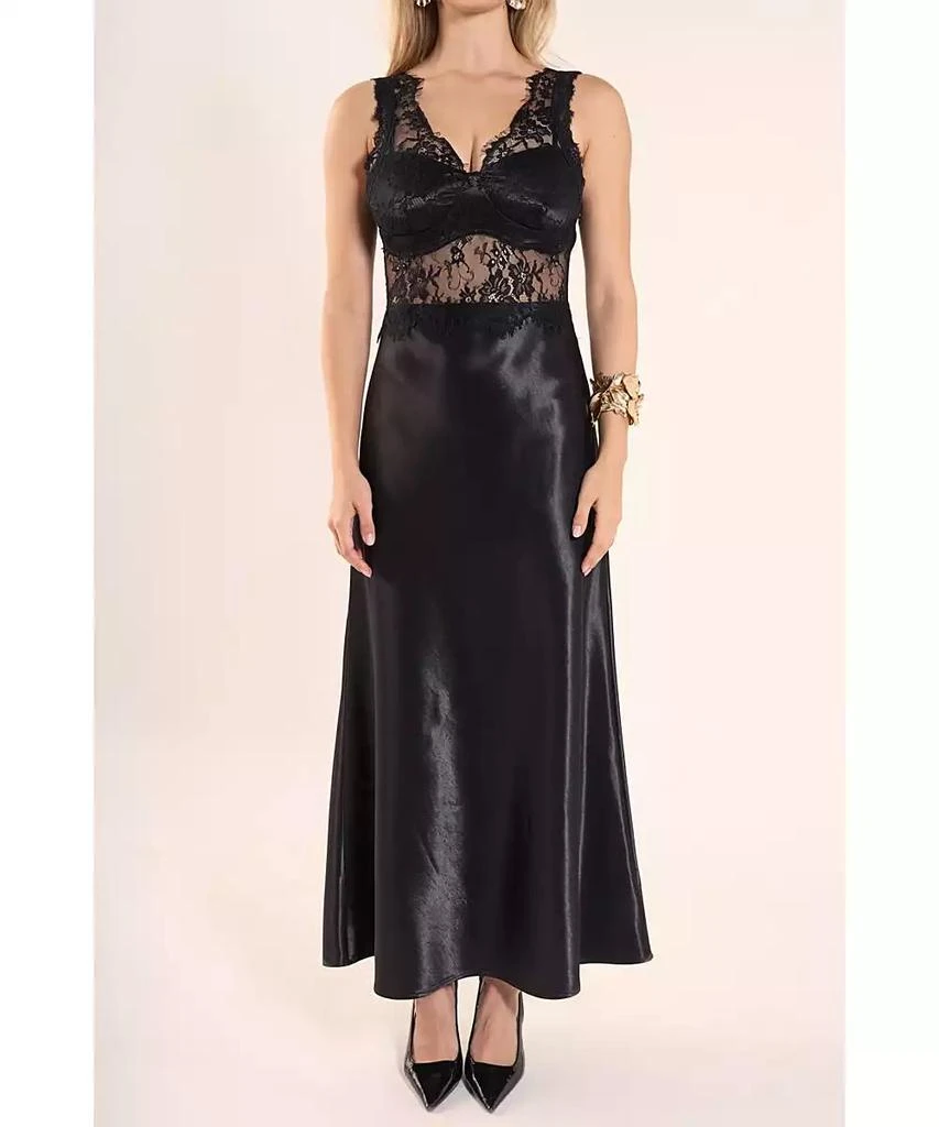 open back maxi dresses Shona Joy - Savanna Halter Open Back Maxi Dress - Pearl