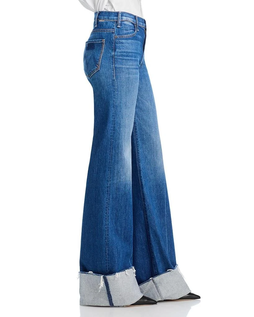 MOTHER Hustler Roller Heel Frayed Cuff Jeans in It's A Small World 4