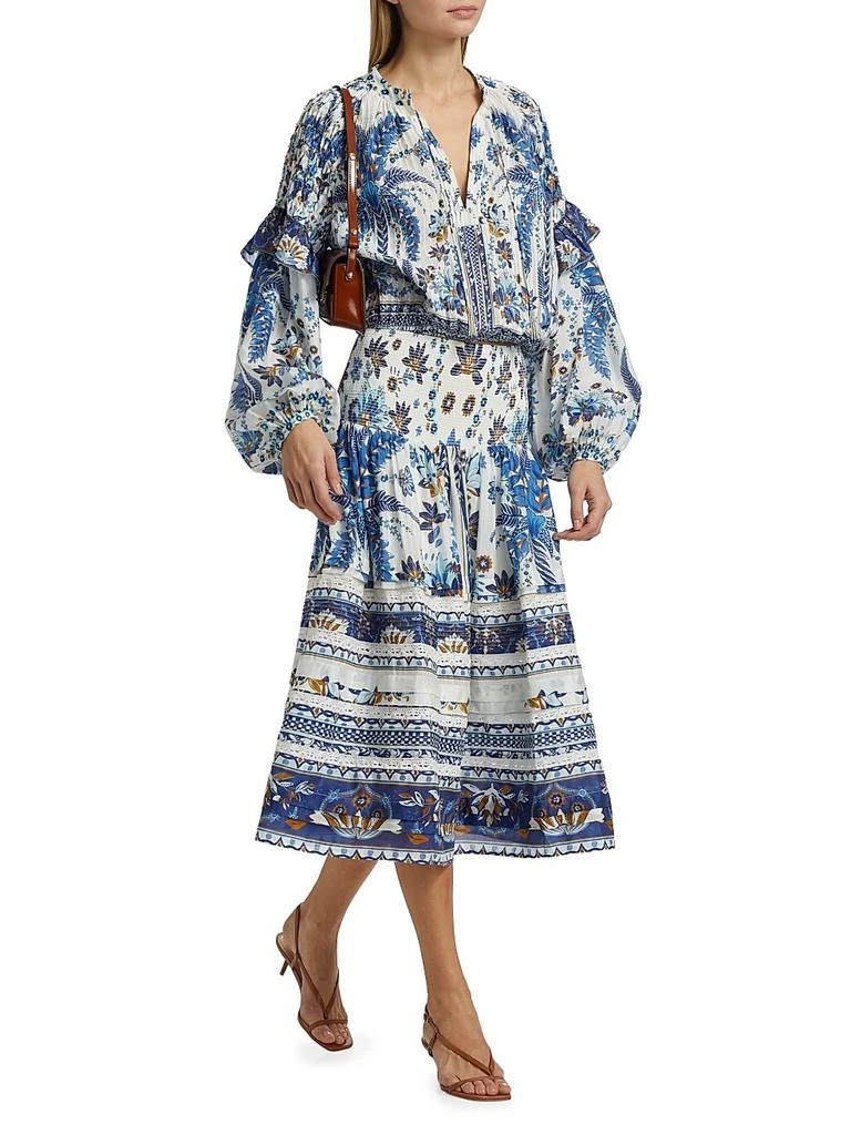 got the love emerald green satin square neck mini dress FARM Rio | Light Blue Blue Garden Tapestry Midi dress | Woman