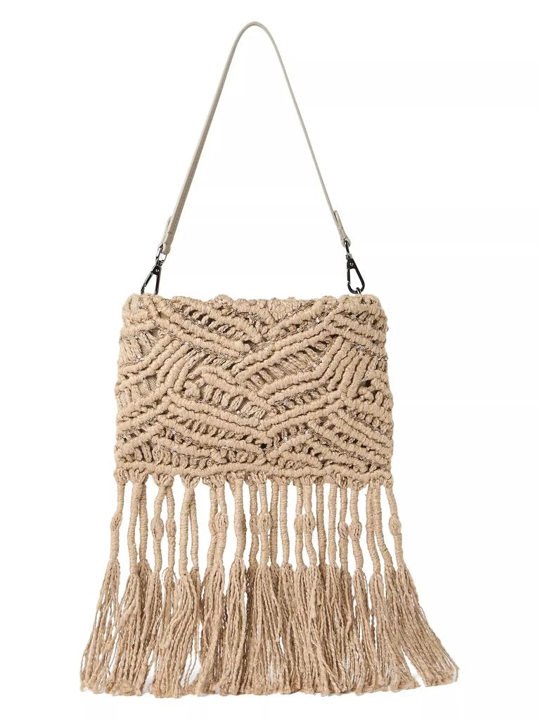 Brunello Cucinelli Handmade Dazzling Macramé Opera Knit Shoulder Bag 1