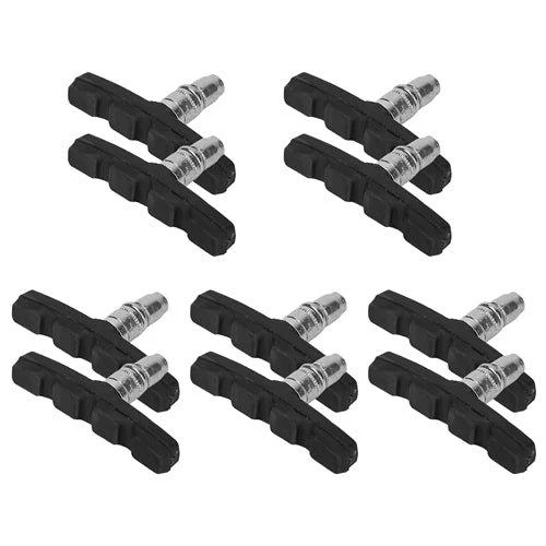 Fresh Fab Finds 5 Pairs V Bike Brake Pads Road Mountain Bicycle V-Brake Blocks Set 70mm Non-Slip V Bicycle Stop Caliper With Hex Nuts And Spacers 1