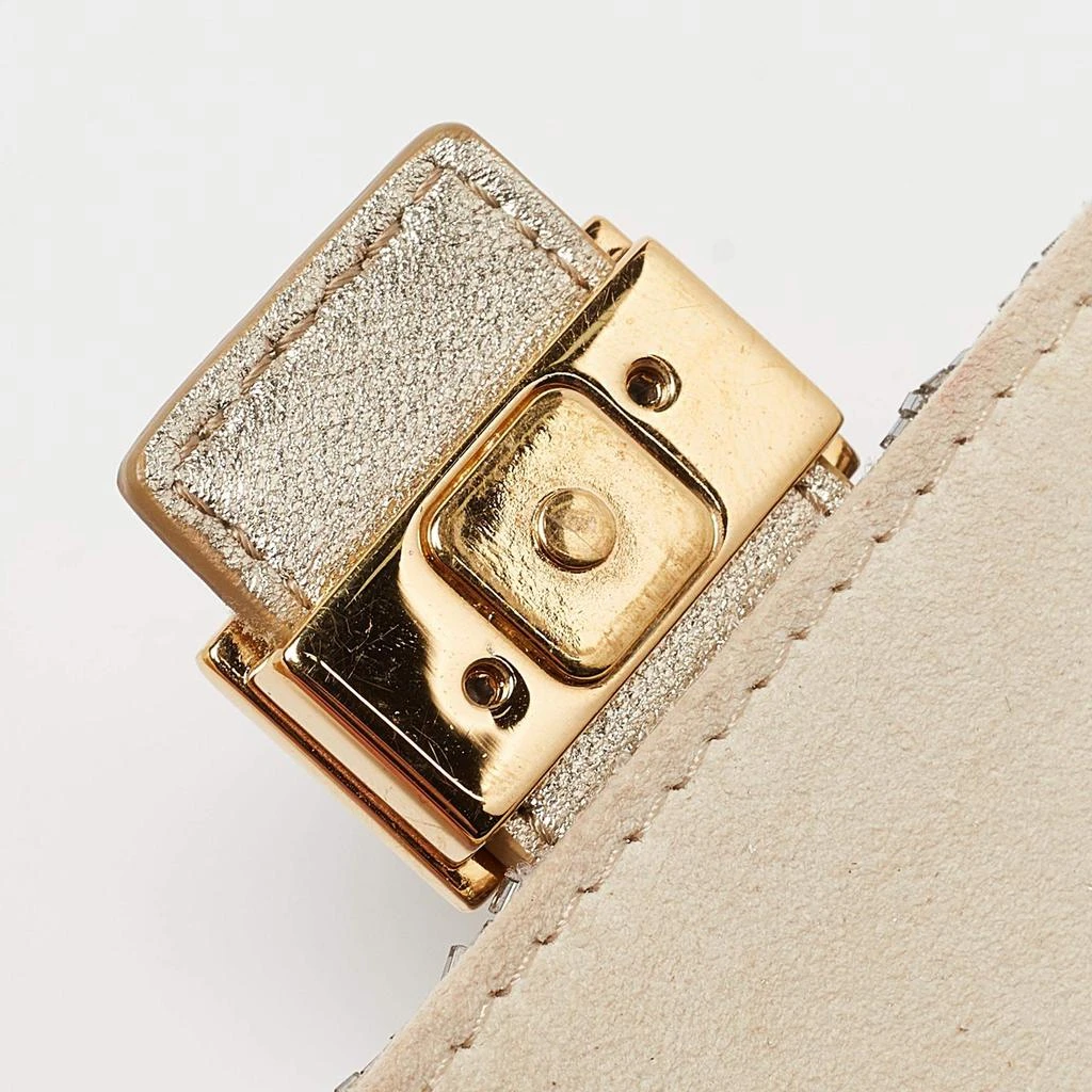 Fendi Fendi Metallic Beaded Micro Baguette Bag 7