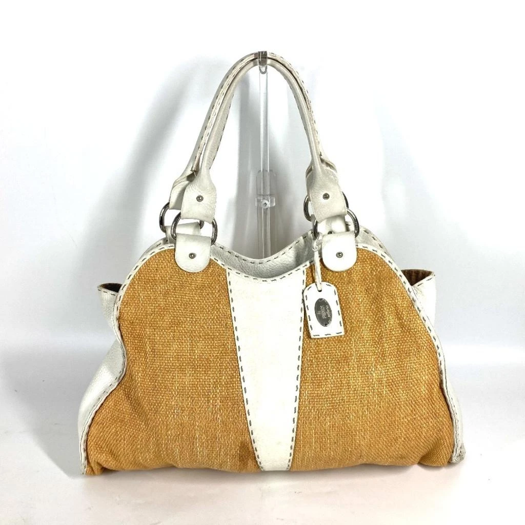 Fendi Selleria   Straw Beach Bag Shoulder Bag (Pre-Owned) 2
