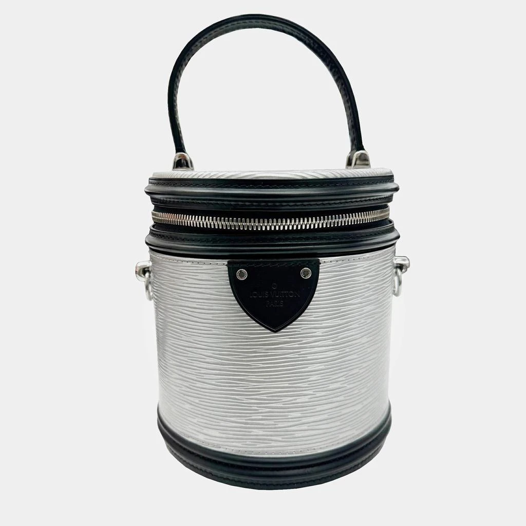Louis Vuitton Louis Vuitton Silver/Black Leather Cannes Top Handle Bag 1