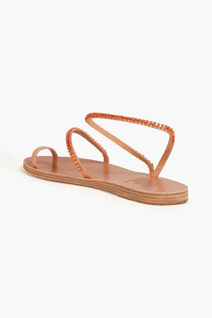 ANCIENT GREEK SANDALS Aplie bead-embellished leather sandals 3