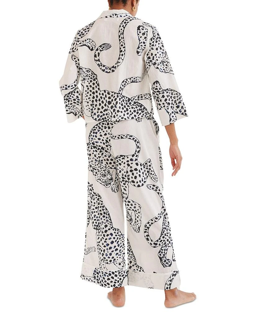 Desmond & Dempsey Jag Print Wide Leg Pajama Set 2