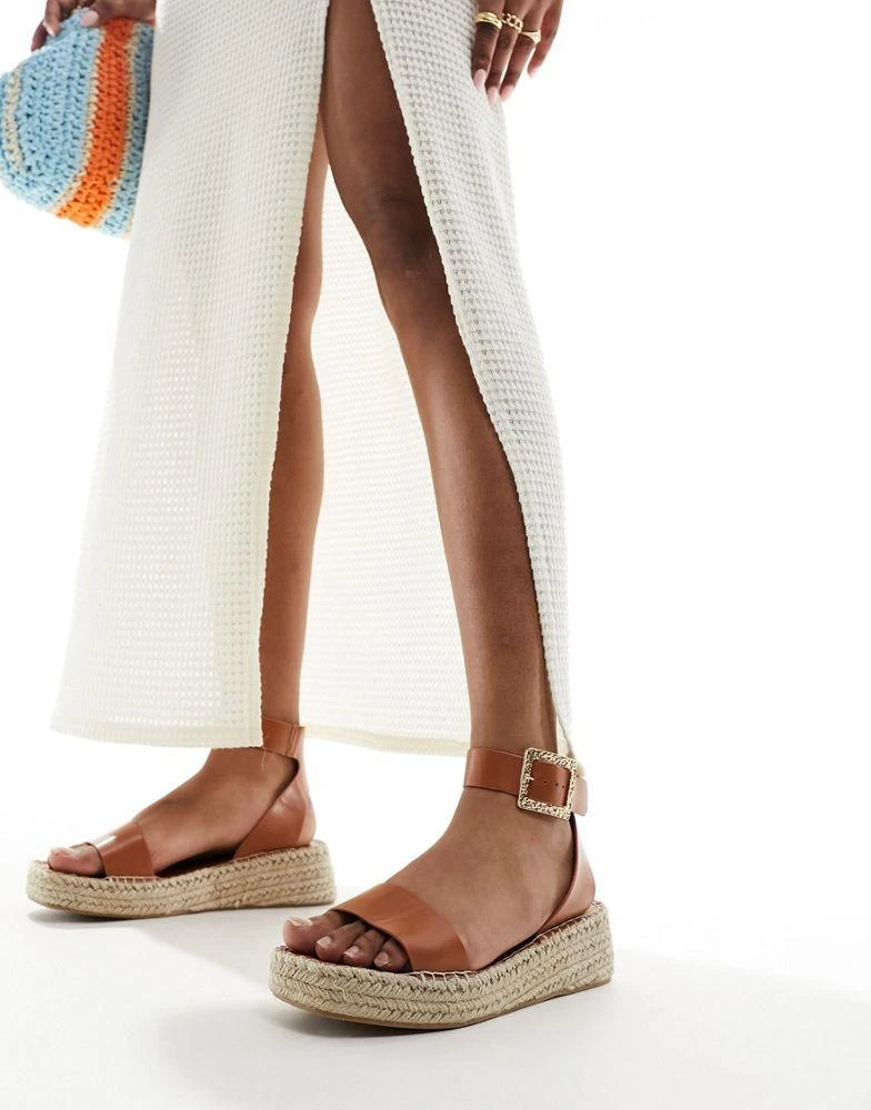 South Beach South Beach two part espadrille in sandals tan 1
