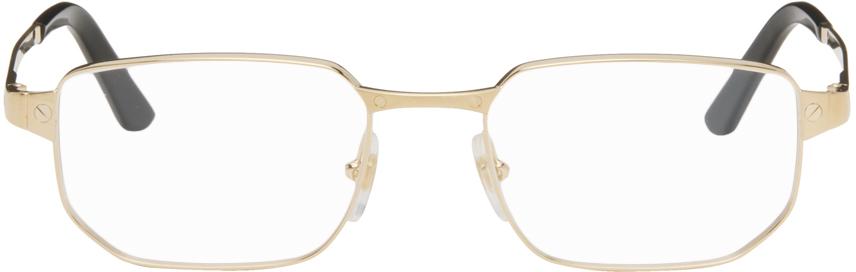 Cartier Gold Rectangular Glasses
