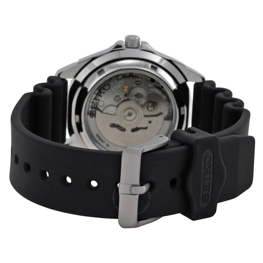 Seiko 5 Automatic Black Dial Black Rubber Men's Watch SNZB23J2 3