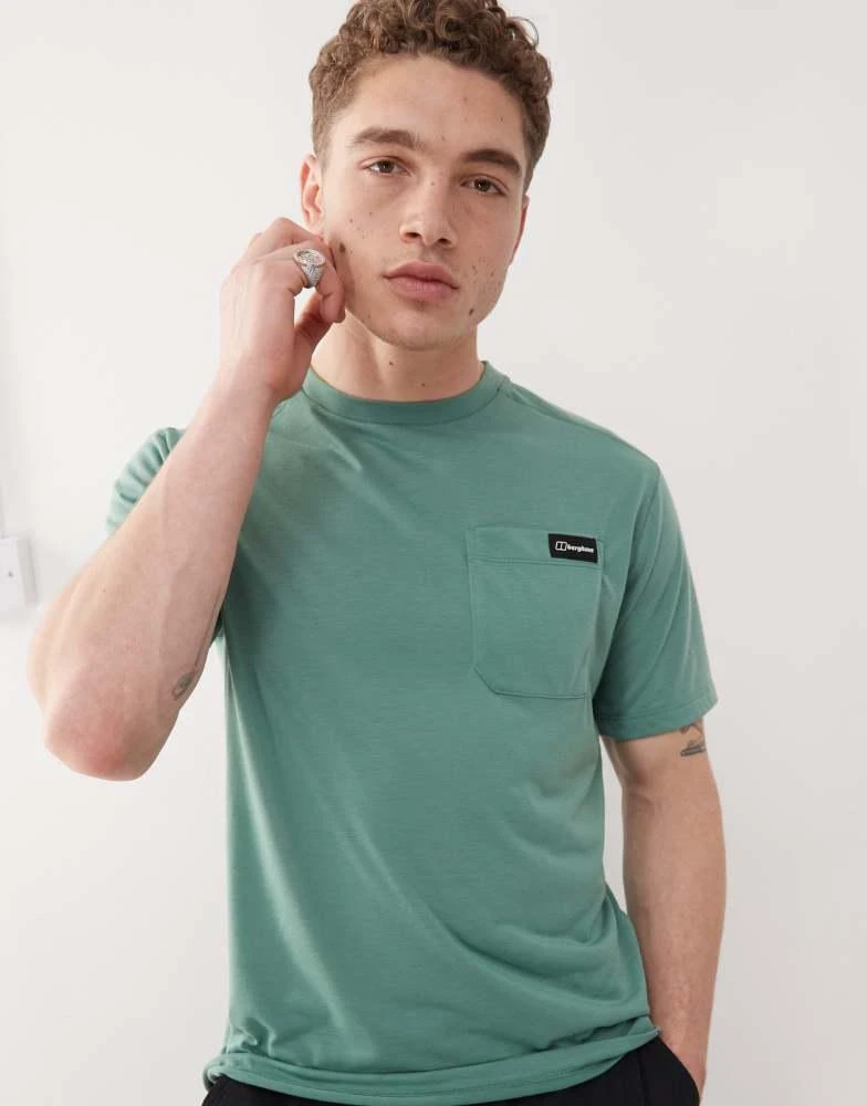Berghaus Berghaus T-shirt relaxed short sleeve tech t-shirt in light terrain 4