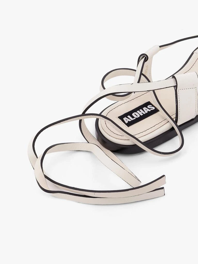 ALOHAS Morosia leather thong sandals with metal ring 5