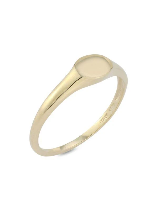 Saks Fifth Avenue 14K Yellow Gold Signet Ring 1