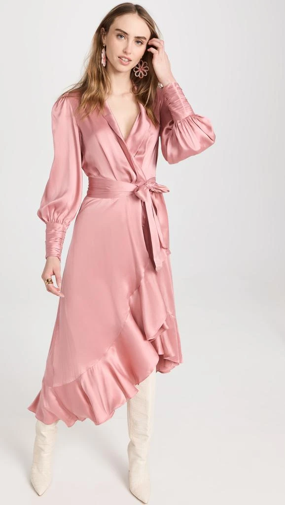 Zimmermann Silk Wrap Midi Dress 1