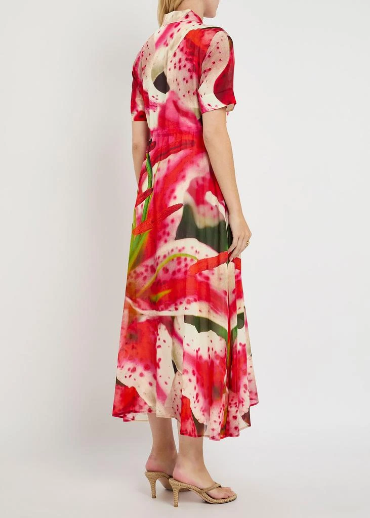knee length dresses for ladies Tory Burch Printed Silk Maxi Dress – Balardi main image 1