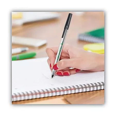 BIC BIC Ecolutions Round Stic Ballpoint Pen, 1mm, Medium, Black Ink, 50ct. 4