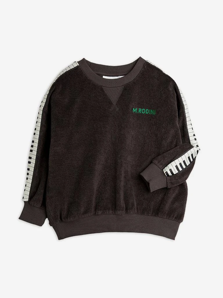 Mini Rodini Boys Piano Terry Sweatshirt in Black 1