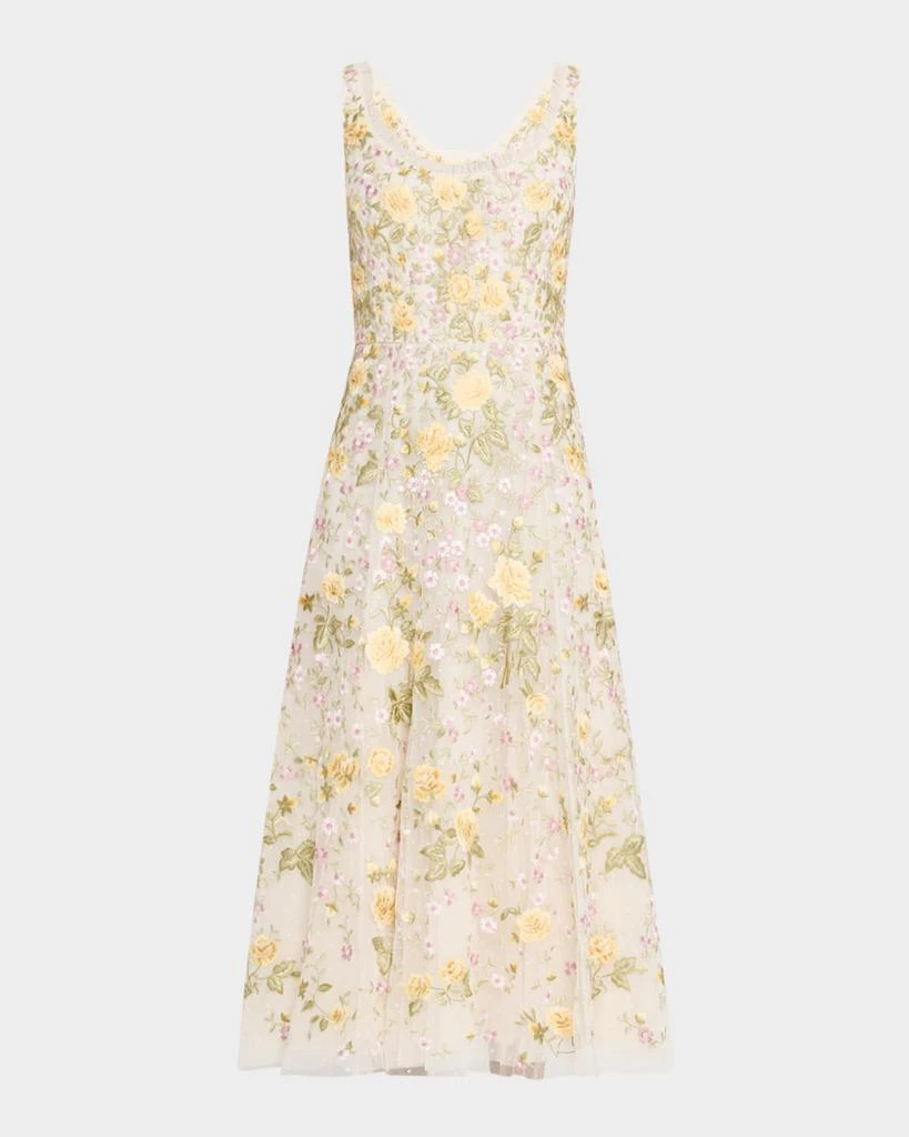 Needle & Thread Embroidered Florine Scoop-Neck Ballerina Dress 1