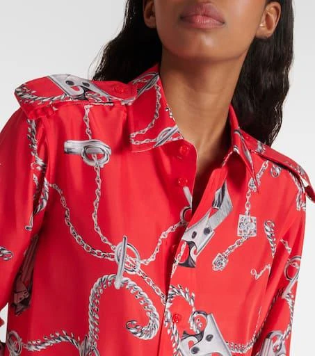 Burberry Printed silk shirt 4