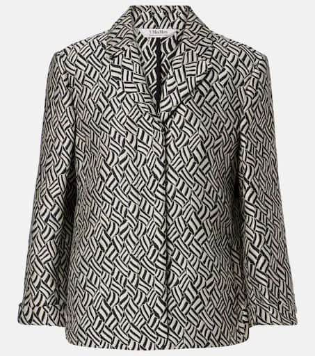 Max Mara Lira cotton-blend jacquard blazer