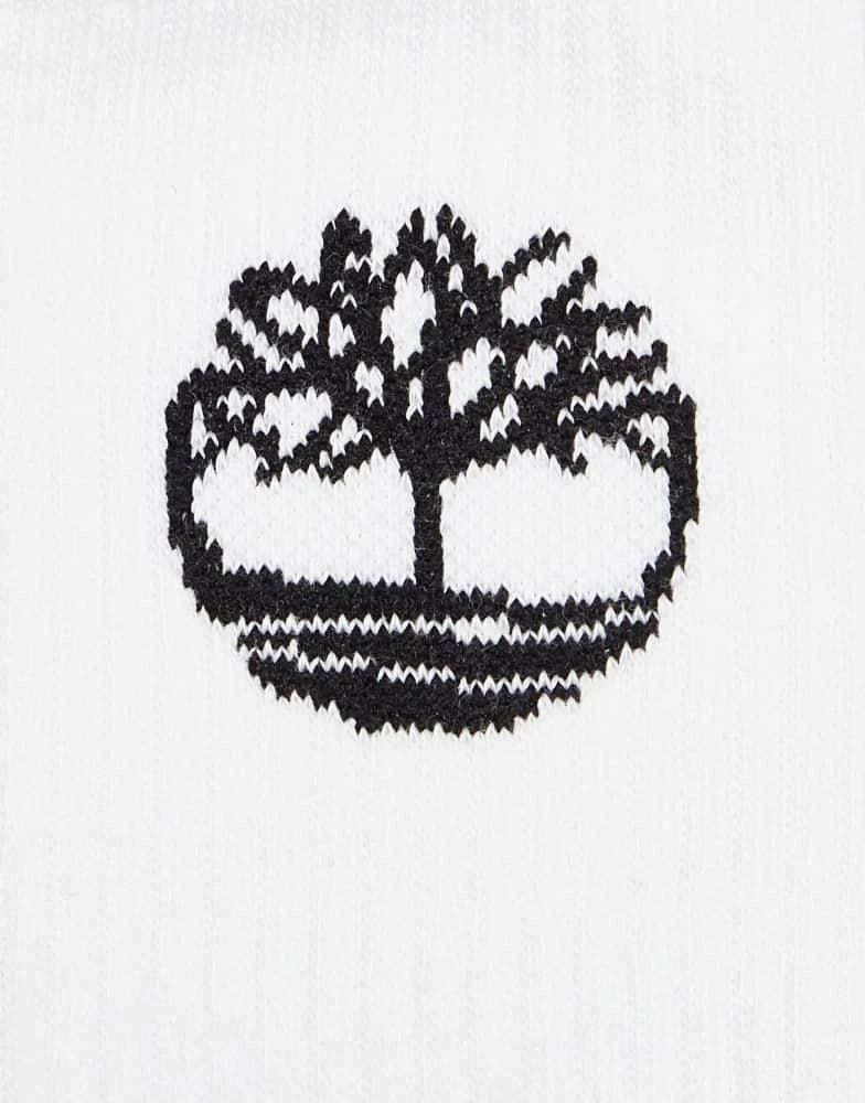 Timberland Timberland bowden 3 pack crew socks in white 3
