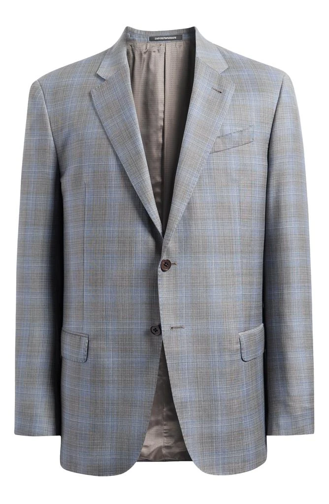 Emporio Armani Plaid Virgin Wool Blazer 6