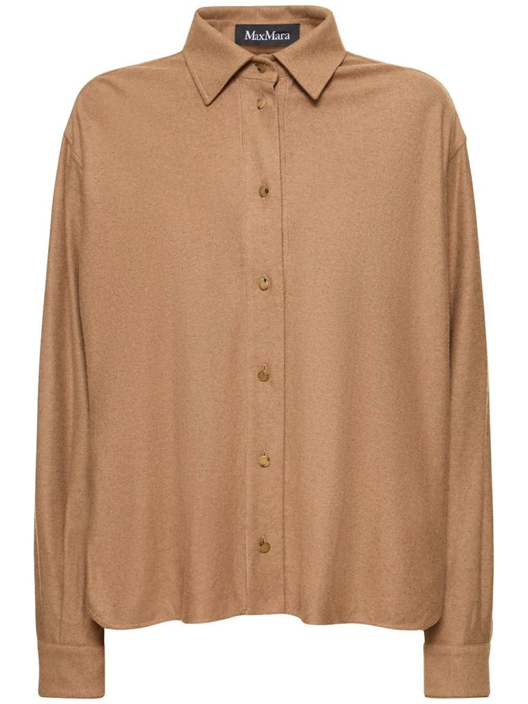 Max Mara Lvr Exclusive Camel Flannel Shirt 1