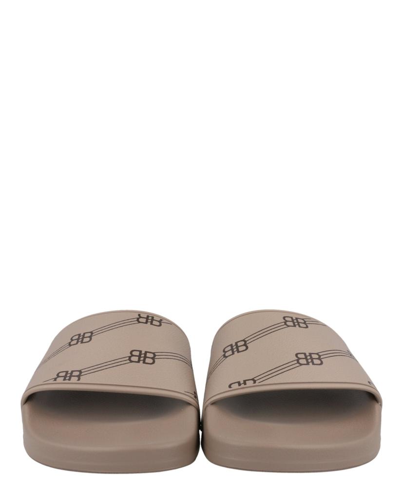 【BALENCIAGA】送料/関税込 OVAL BB SLIDES Balenciaga Black Oval BB Sandals Balenciaga