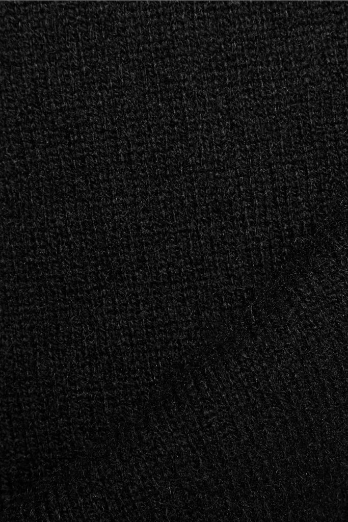 IRIS & INK Francesca cold-shoulder wool and cashmere-blend mini dress 4