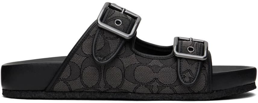 Coach 1941 Black Buckle Strap Sandals 1