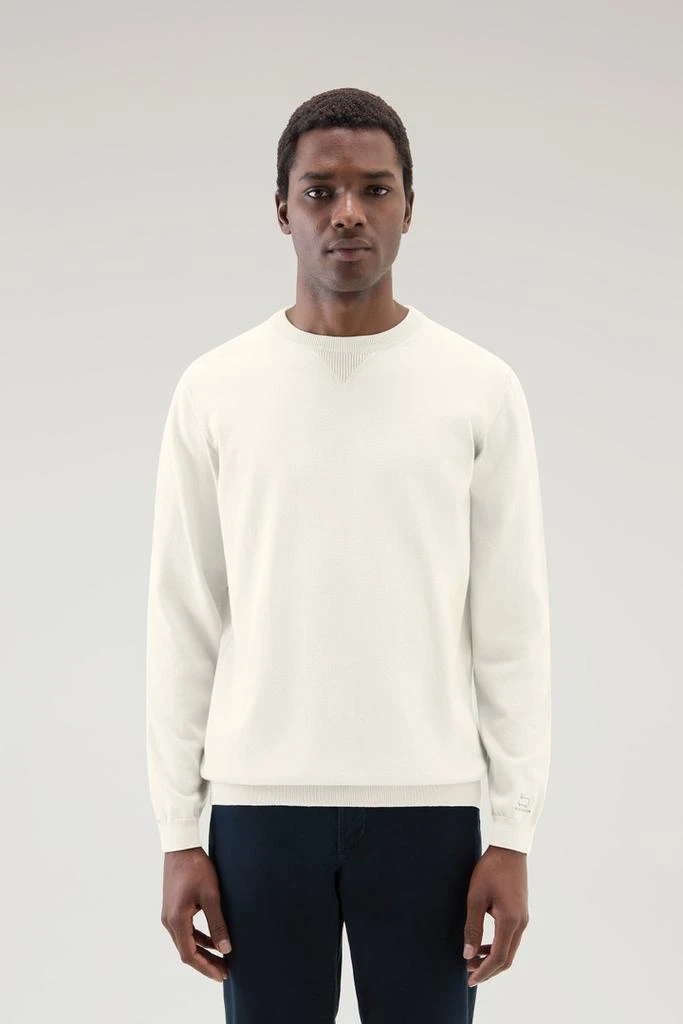 Woolrich Pure Cotton Crewneck Sweater - Men - Green 1