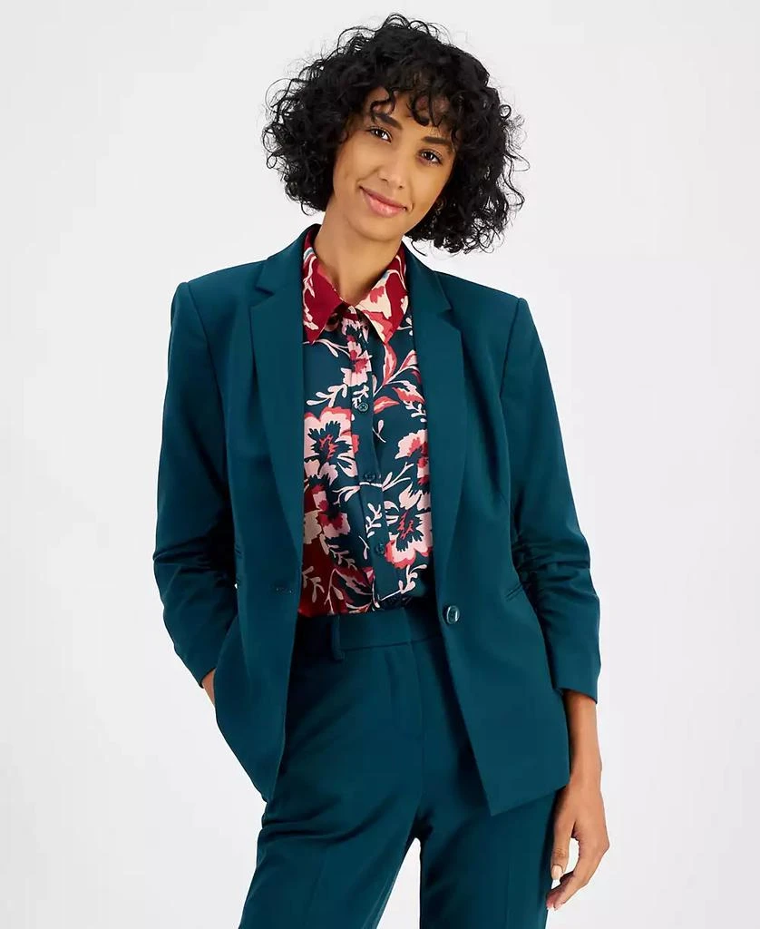 Tahari Women's Ruched-Sleeve Blazer 1