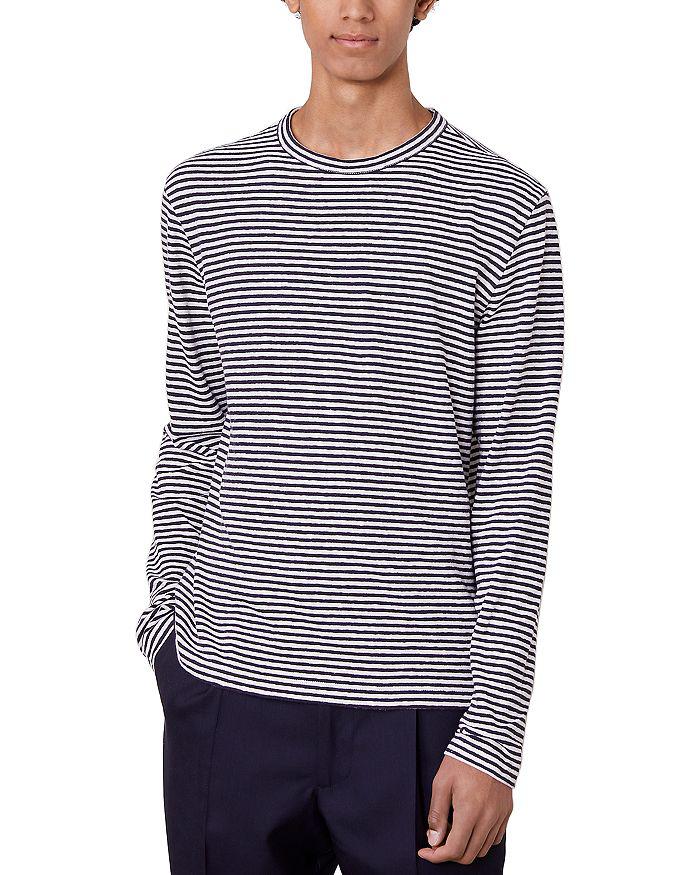 Officine Générale Officine Generale Cotton Linen Striped Tee